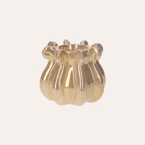 Tentacles Candle Holder in Glossy Beige Ceramic Ø15xH12 cm – Modern Design
