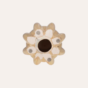 Tentacles Candle Holder in Glossy Beige Ceramic Ø15xH12 cm – Modern Design