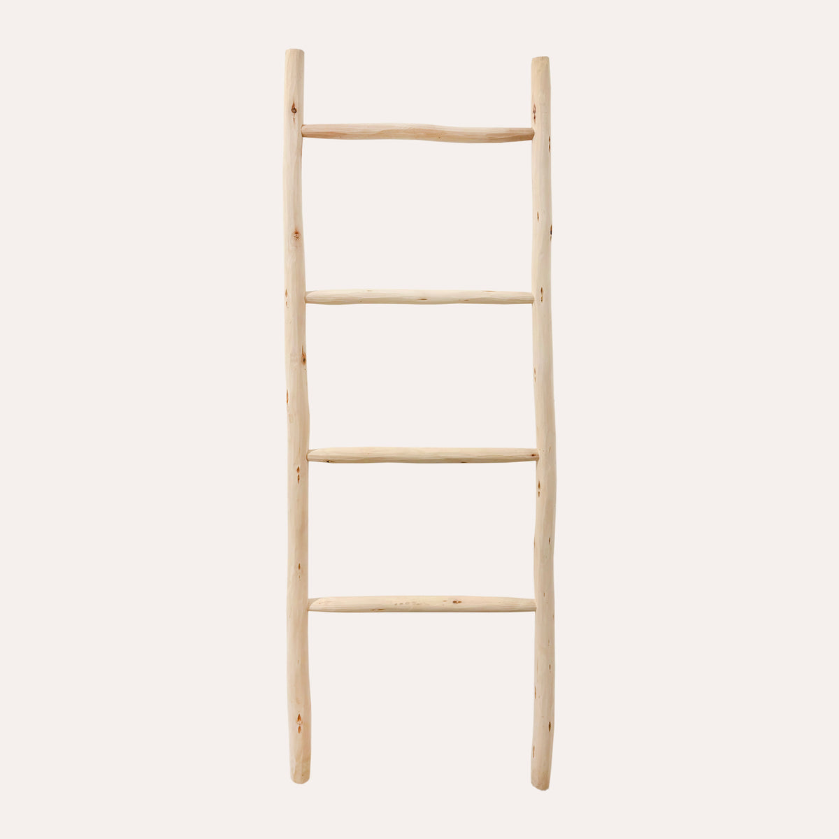 Scaletta Decorativa in Legno Naturale H 150 x 45 cm