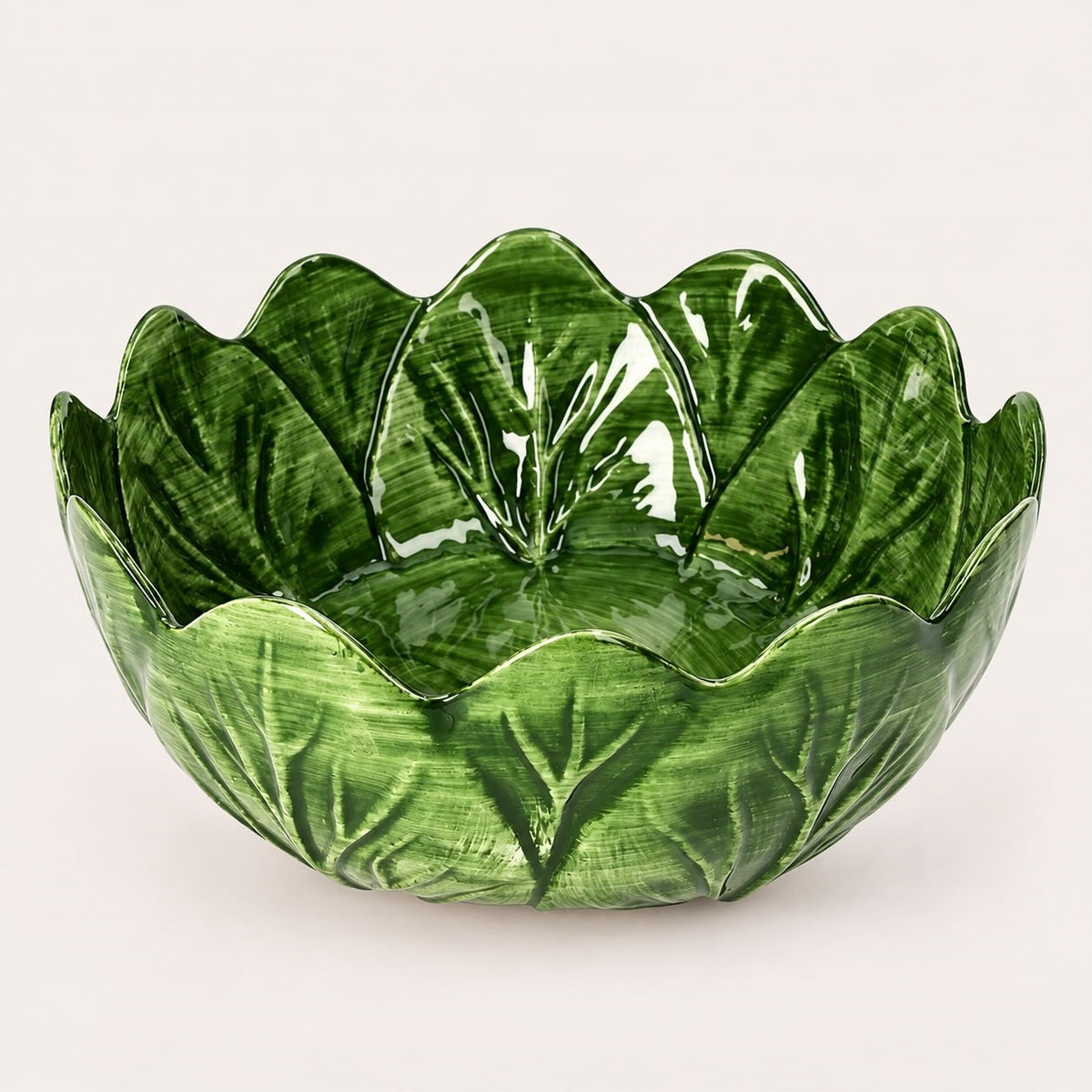 Insalatiera Verza Media in Ceramica Verde Smeraldo Ø.21 cm - KeyHome Store