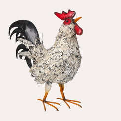Gallo in Ferro Bicolore H. 45 x L50 x P20 cm