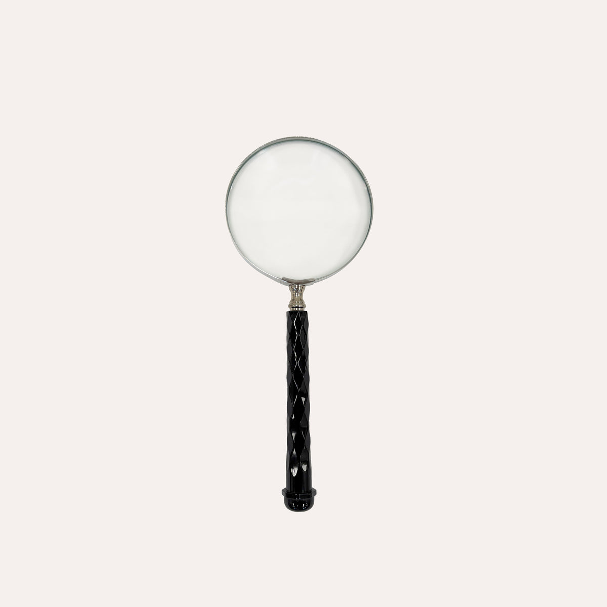 Lente d’ingrandimento stile vintage, con manico nero, 25 x 10 cm