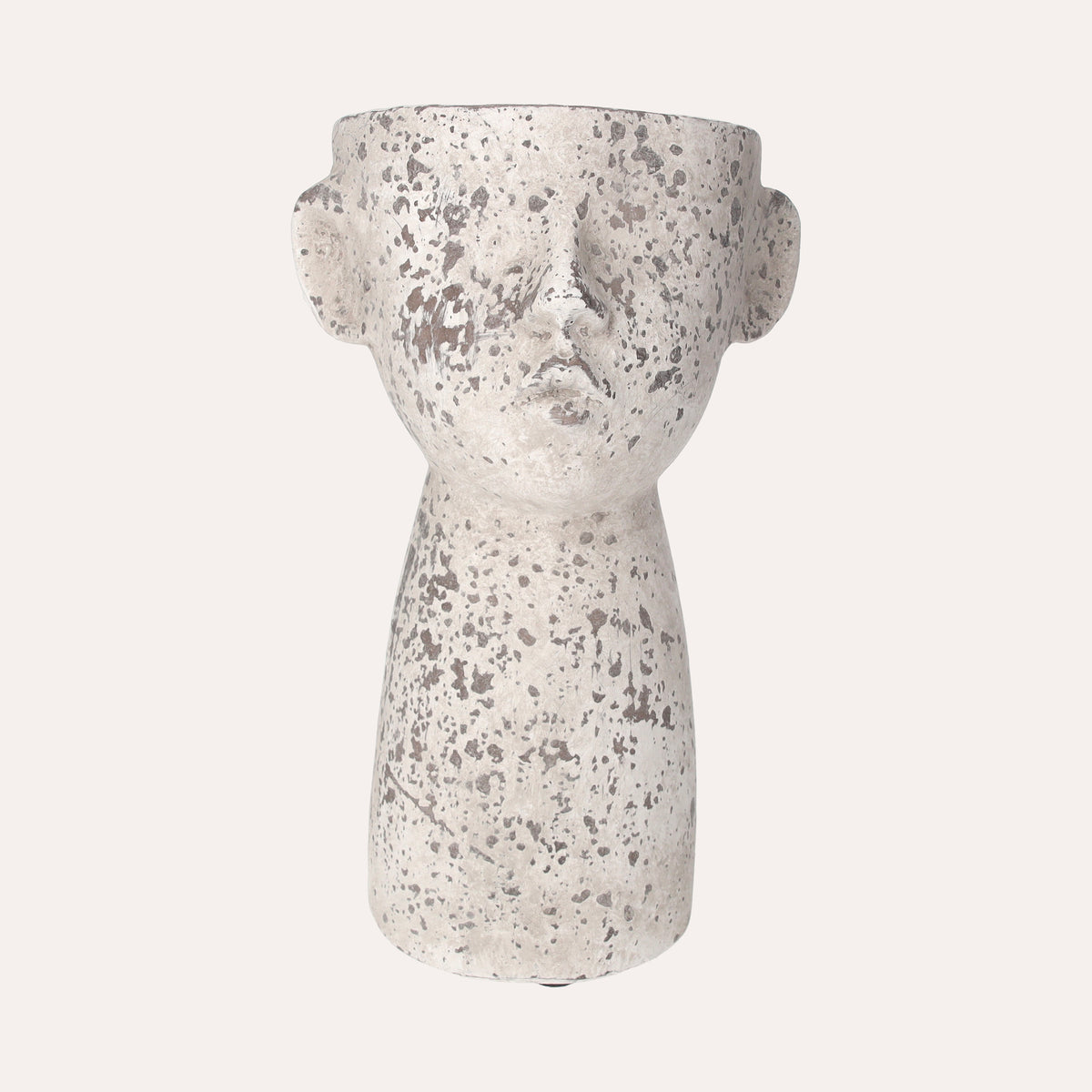 Testa Vase in Gray Resin H.31 cm