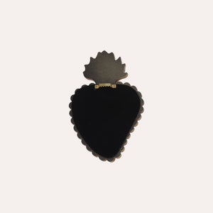 Specchio Piccolo con Fiamma in Resina Oro H.22X14 cm - KeyHome Store