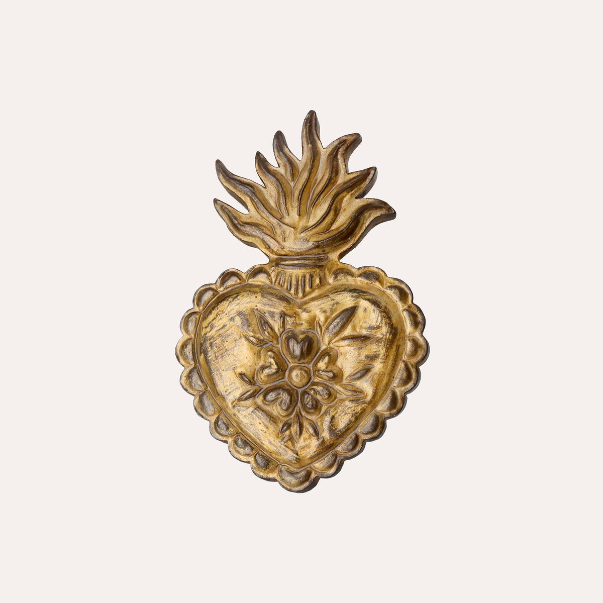 Decorative Heart in Antique Gold (14x19 cm)