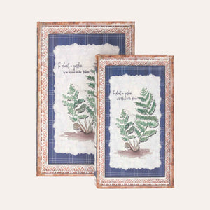 Wooden Book Boxes with Representation of Nature