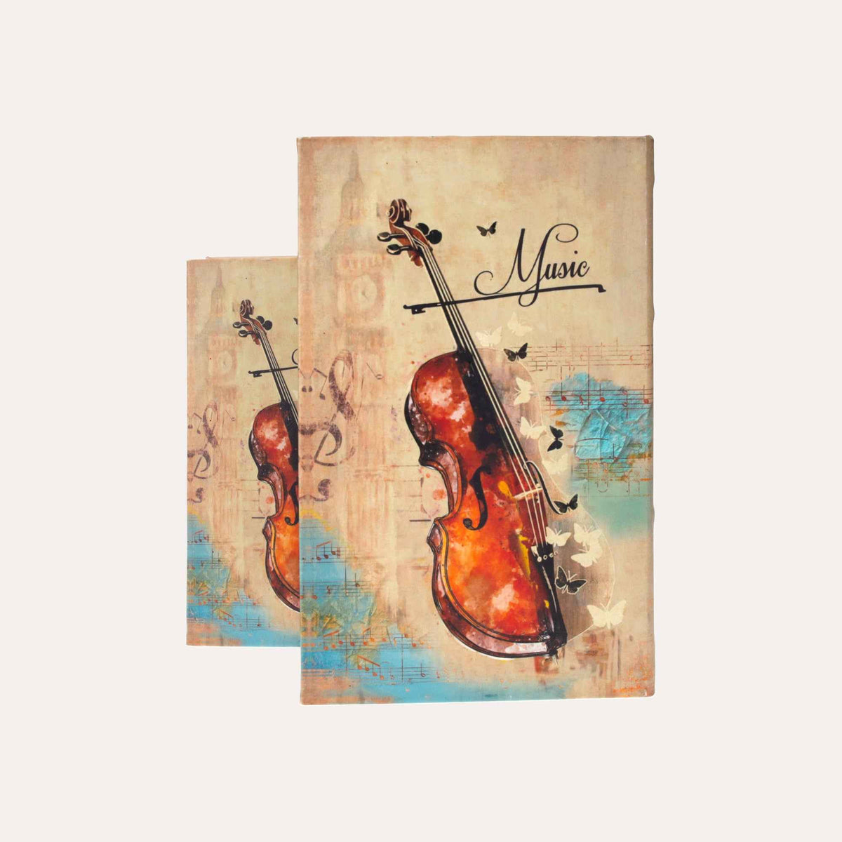 Pair of "Violin" book boxes