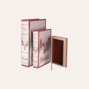 Trio of Book Boxes with Reindeers