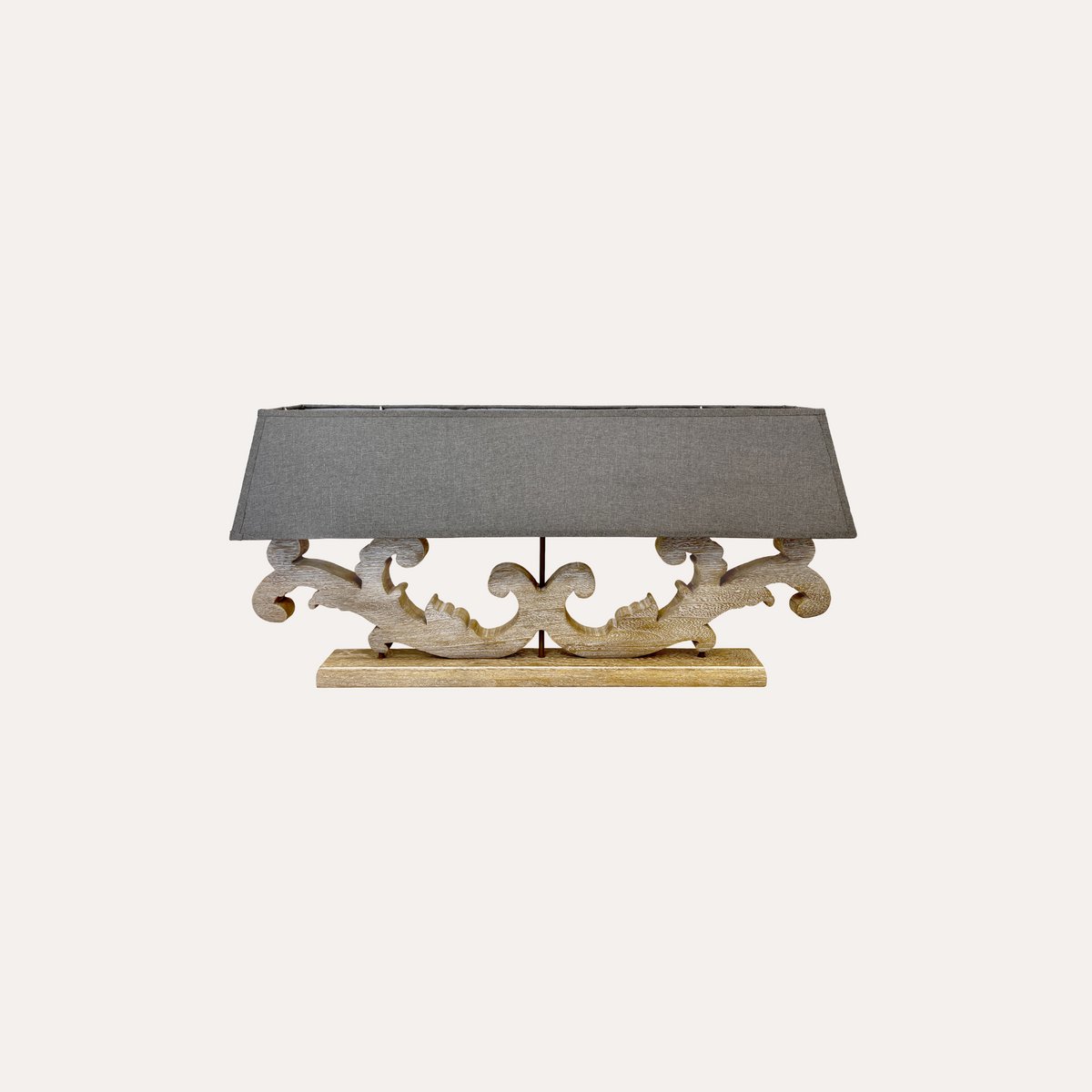 Lampada Da Tavolo con 3 Luci e Paralume in Stoffa Inclusi H47x98x22 cm