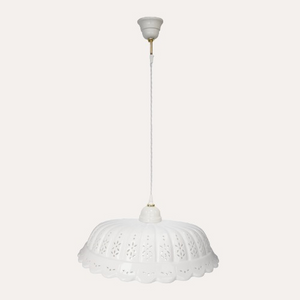 Lámpara colgante de cerámica blanca d. 42 cm - Hecho en Italia
