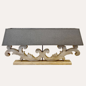 Lampada Shabby 3 Luci in Legno H.47x98x22 cm - KeyHome Store