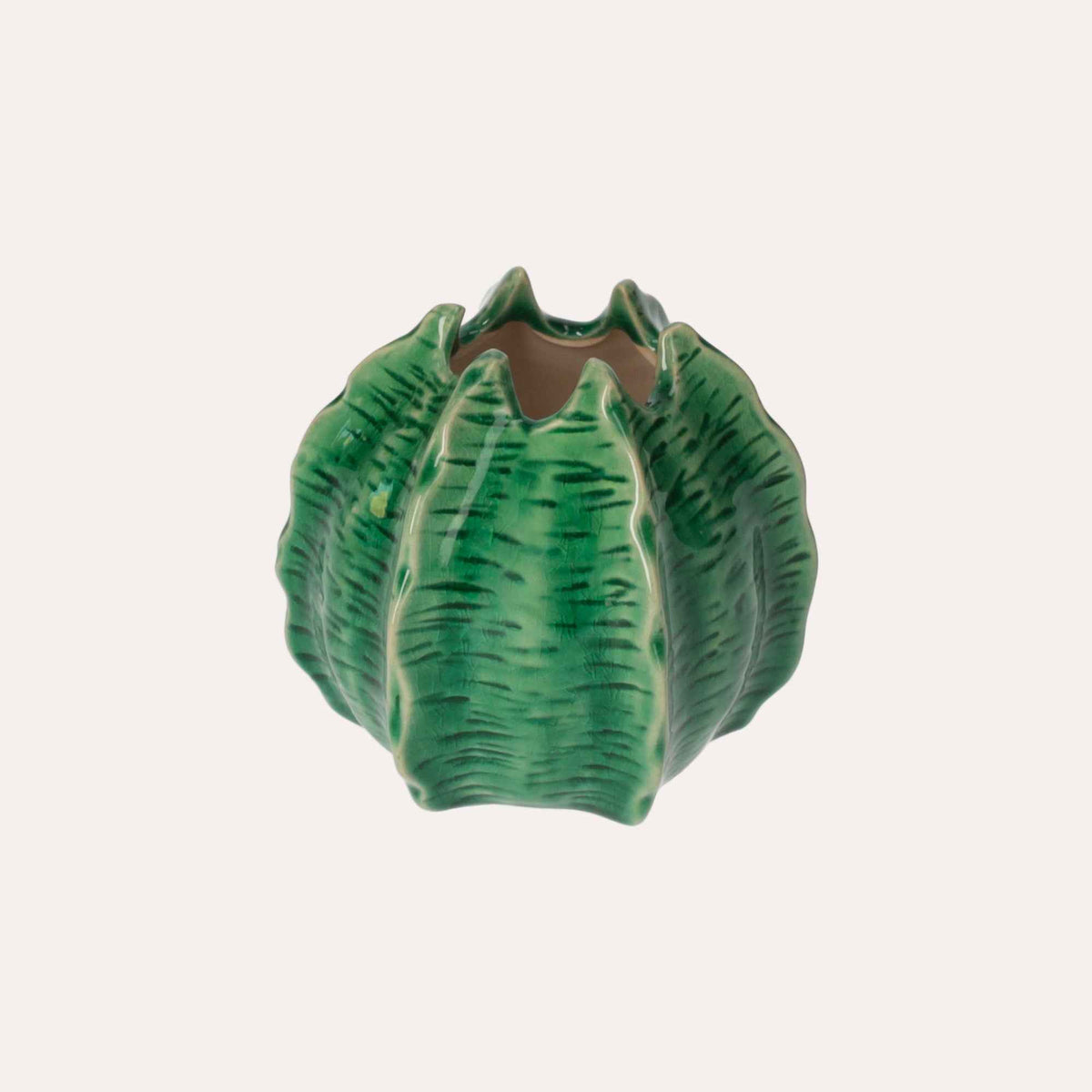Vasetto Decorativo a Forma di Cactus in Ceramica