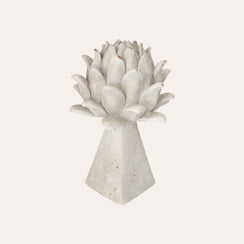 Medium Decorative Bud with Square Resin Base H30x20 cm - Shabby Chic Style