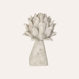 Medium Decorative Bud with Square Resin Base H30x20 cm - Shabby Chic Style