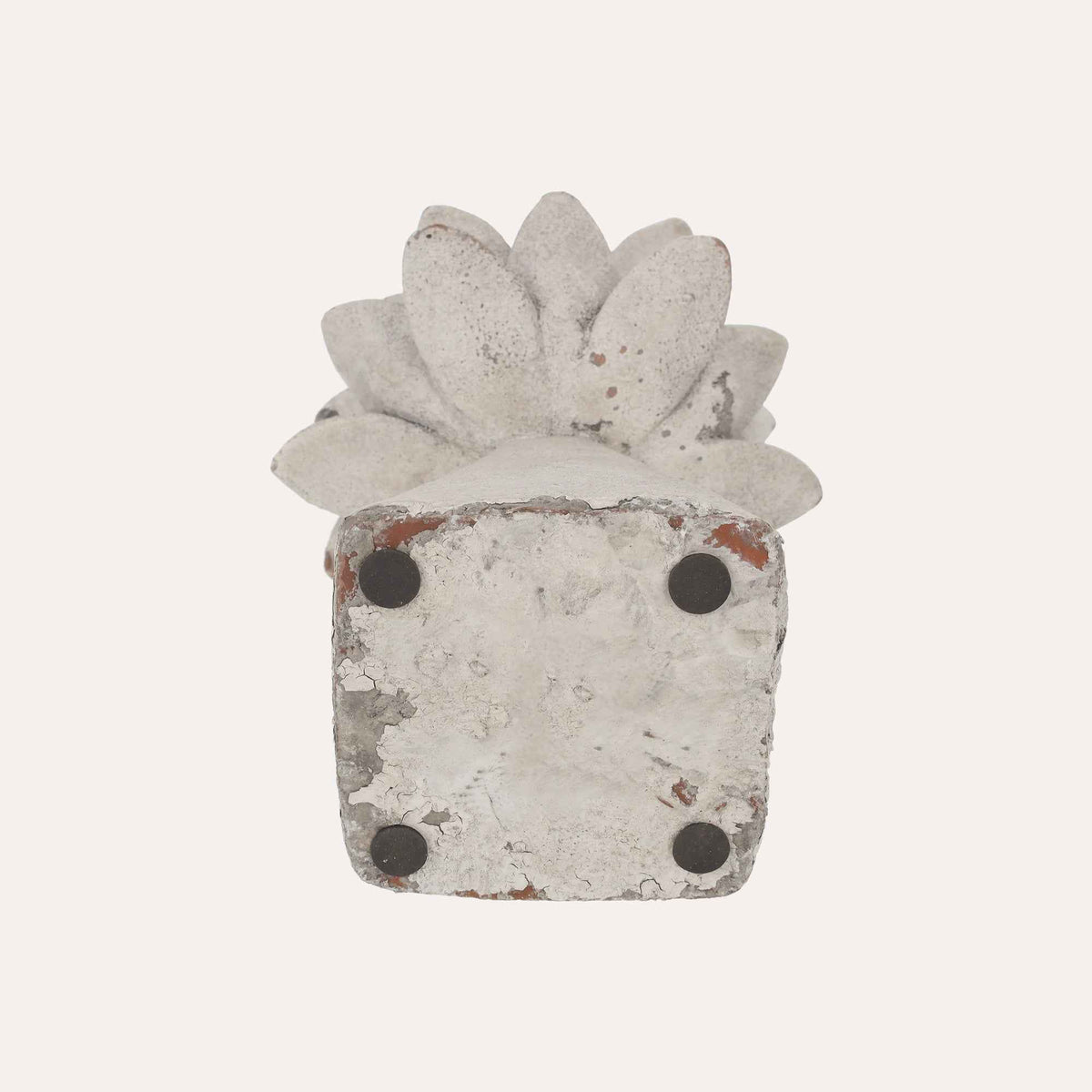 Medium Decorative Bud with Square Resin Base H30x20 cm - Shabby Chic Style