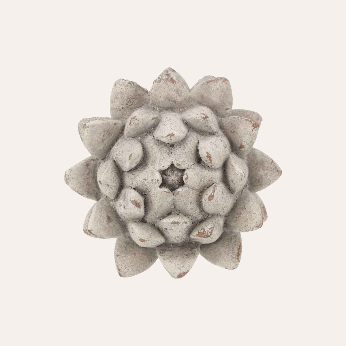 Medium Decorative Bud with Square Resin Base H30x20 cm - Shabby Chic Style
