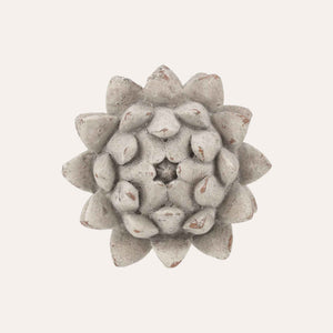 Medium Decorative Bud with Square Resin Base H30x20 cm - Shabby Chic Style