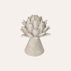 Small Decorative Bud in Antique Gray Resin H22x17 cm – Shabby Chic Style
