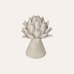 Small Decorative Bud in Antique Gray Resin H22x17 cm – Shabby Chic Style