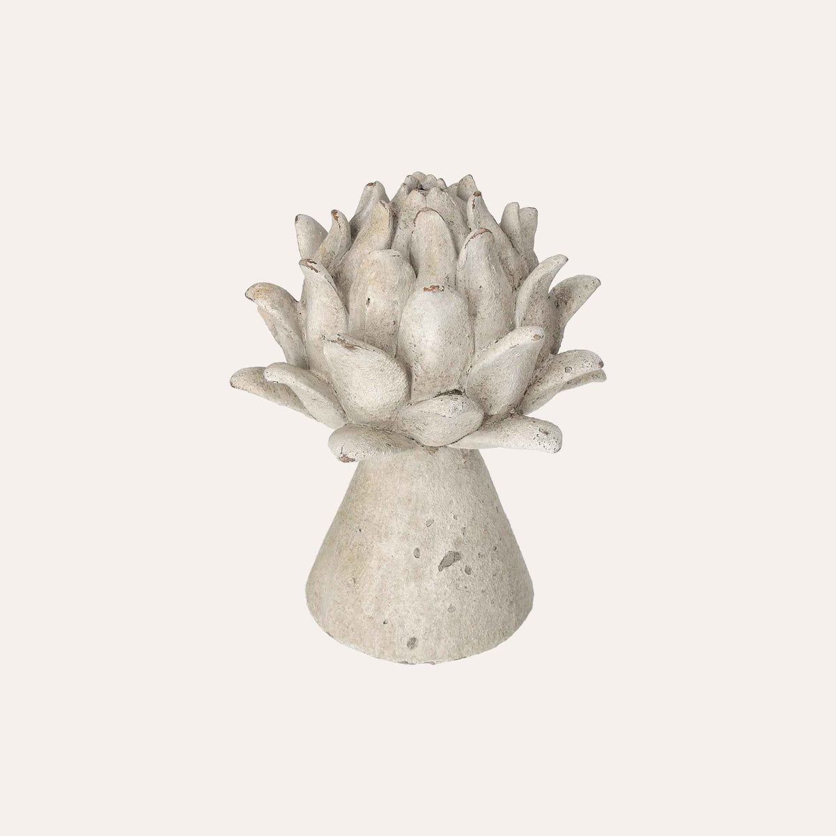 Small Decorative Bud in Antique Gray Resin H22x17 cm – Shabby Chic Style
