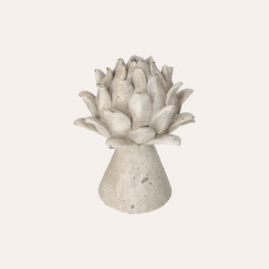 Small Decorative Bud in Antique Gray Resin H22x17 cm – Shabby Chic Style