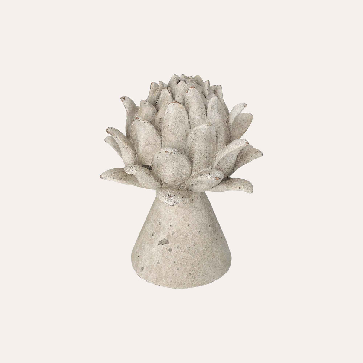 Small Decorative Bud in Antique Gray Resin H22x17 cm – Shabby Chic Style