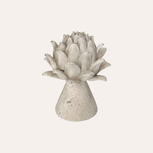 Small Decorative Bud in Antique Gray Resin H22x17 cm – Shabby Chic Style