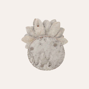 Small Decorative Bud in Antique Gray Resin H22x17 cm – Shabby Chic Style