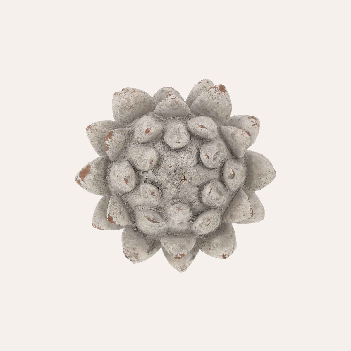 Small Decorative Bud in Antique Gray Resin H22x17 cm – Shabby Chic Style