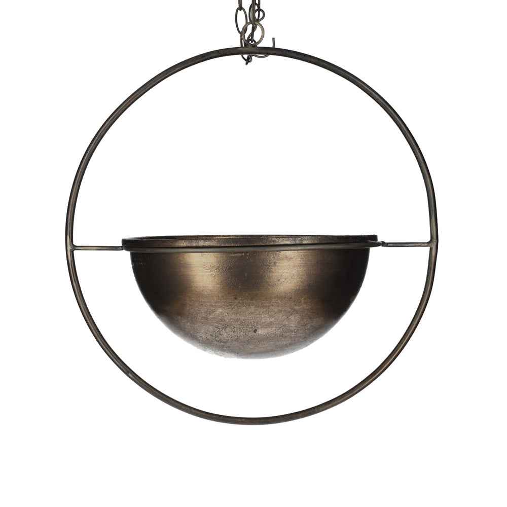 Elegant Plant Holder in Gold Brass for Indoors