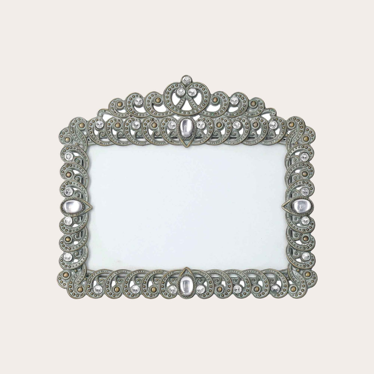 Metal photo frame with gems