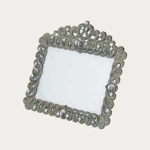 Metal photo frame with gems