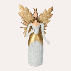 Figurine en étain Princesse de Noël ailée H. 39cm