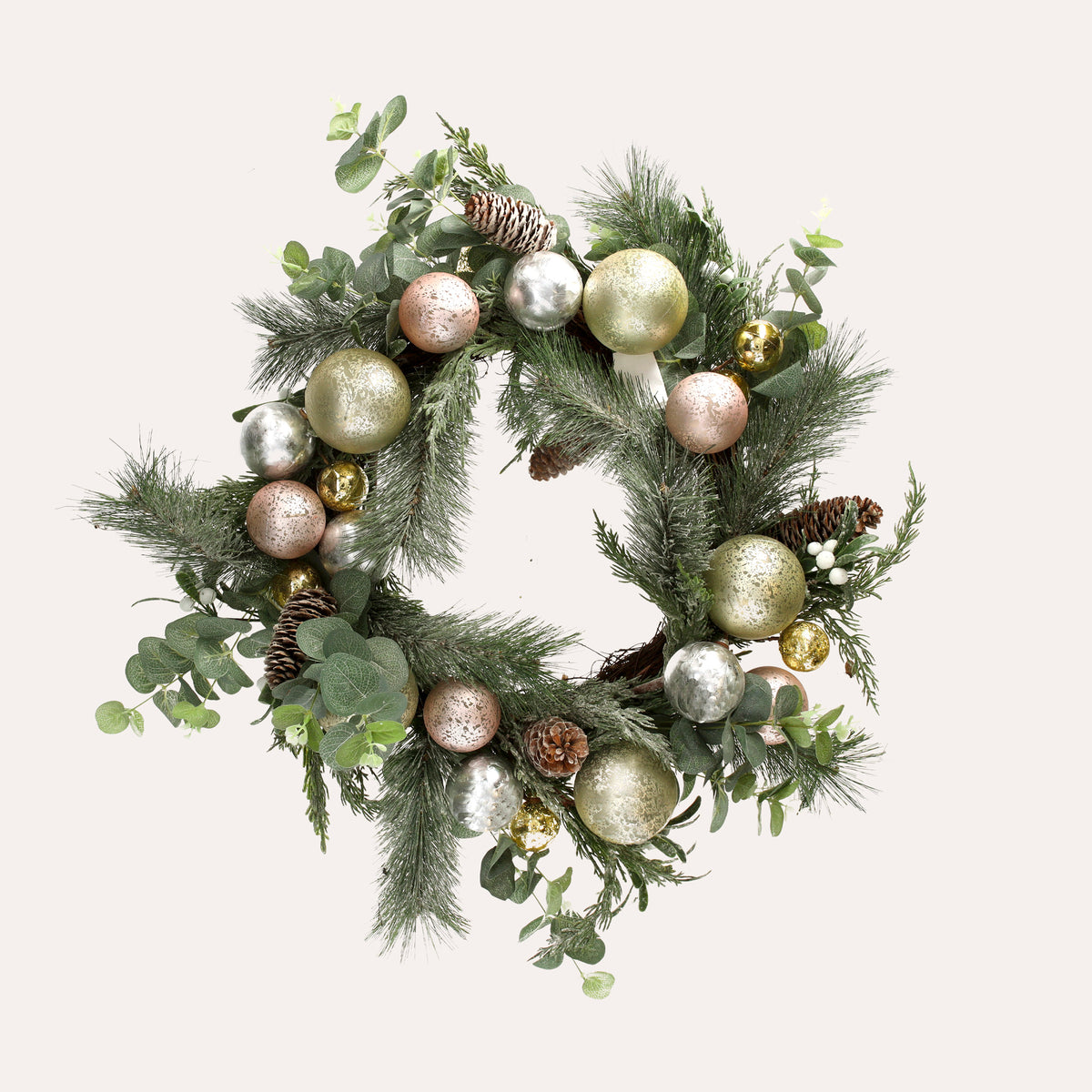 Christmas Wreath with Pine Cones and Garlands Ø. 60cm