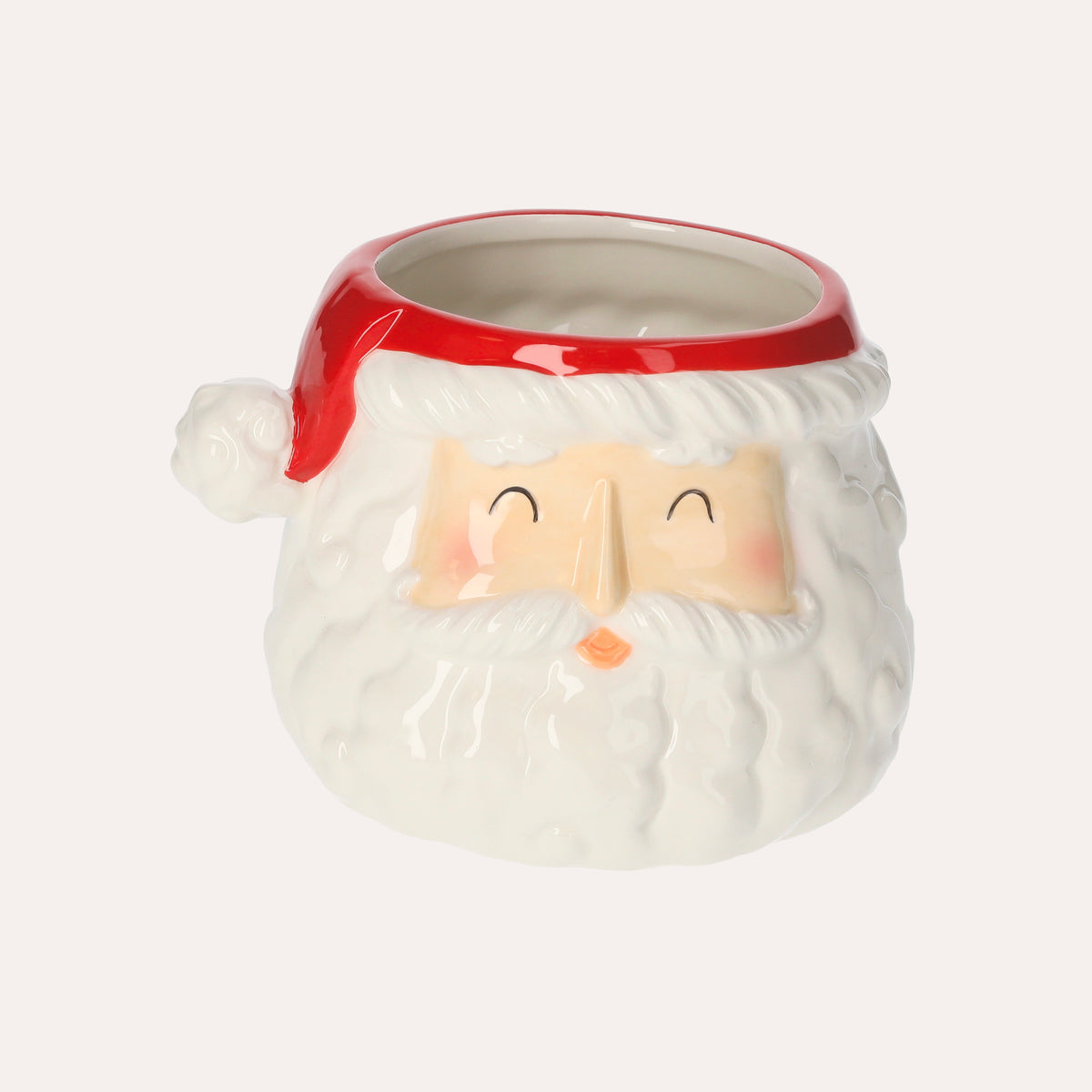 Christmas Nutcracker in the Shape of Santa Claus in Ceramic