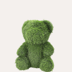 Orso Verde Medio in Erba Sintetica H.50x35x30 cm