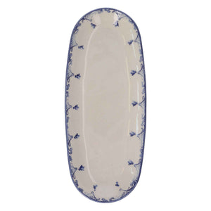 Piatto Ovale in Ceramica Stile Barocco Blu – Ovalina da Portata Raffinata