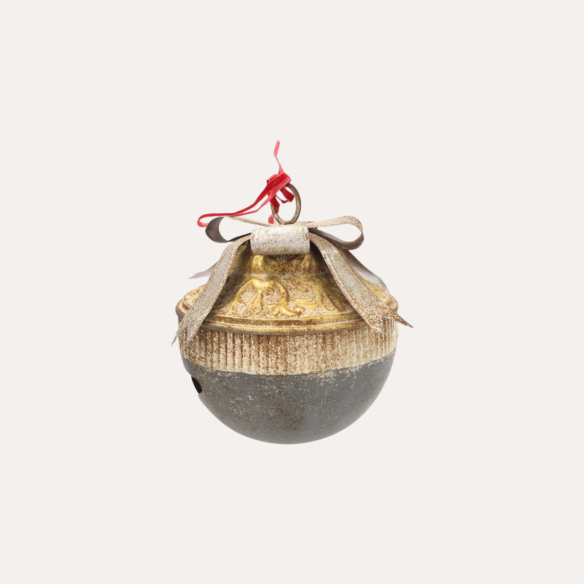 Ghianda Natalizia in Latta Verde e Oro H.35x35 cm - KeyHome Store