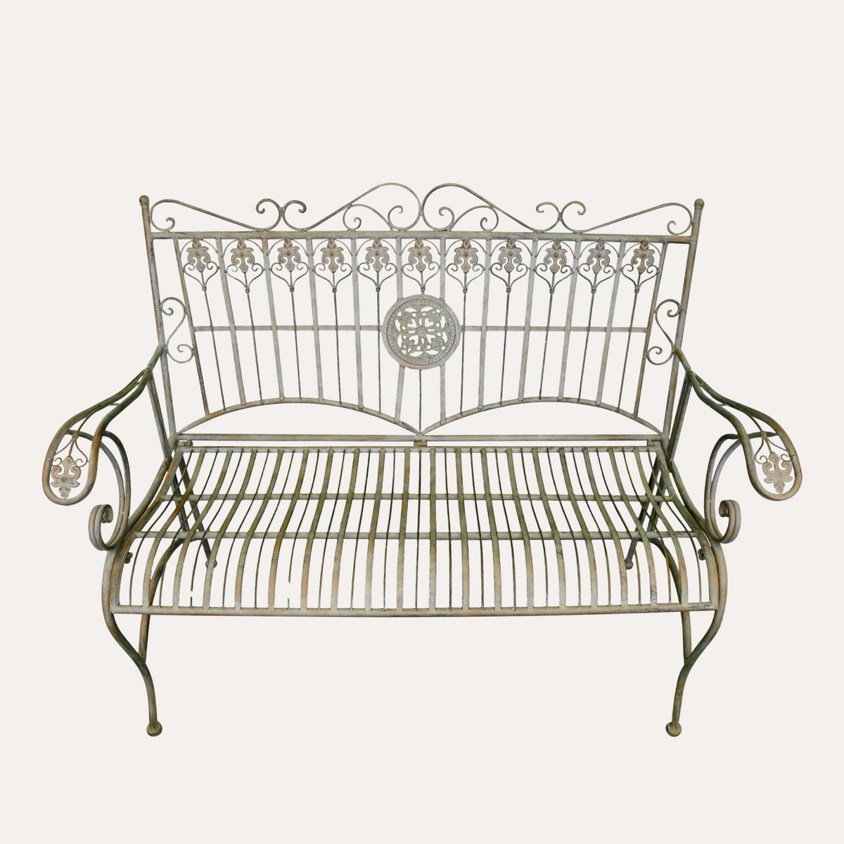 Panchina in Ferro Verde Inglese 115x100x60 cm