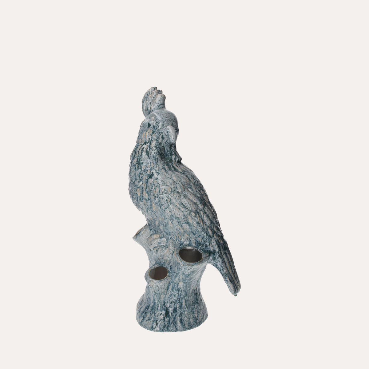 Parrot Vase in Light Blue Ceramic 26x18xh.53 cm