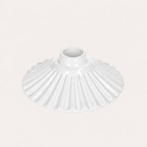 Paralume in Ceramica Bianco con Bordo Bianco Ø.20 cm - KeyHome Store