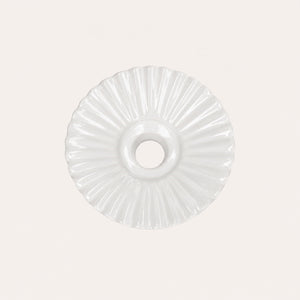 Paralume in Ceramica Bianco con Bordo Bianco Ø.20 cm - KeyHome Store