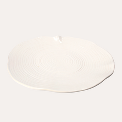 Large white ceramic serving plate 41cm H4