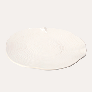Piatto grande da portata in ceramica bianca 41 cm H4