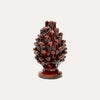 Pinha Artesanal em Terracota Vermelho Bordeaux Alt.16 cm