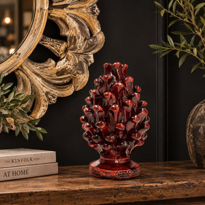 Pigna Artigianale in Terracotta Rosso Bordeaux H.16 cm - KeyHome Store