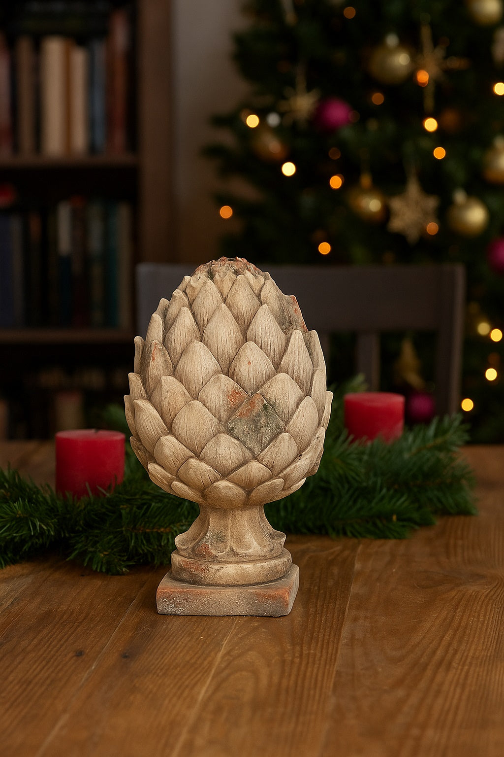 Weihnachts-Tannenzapfen mit Harzbasis
