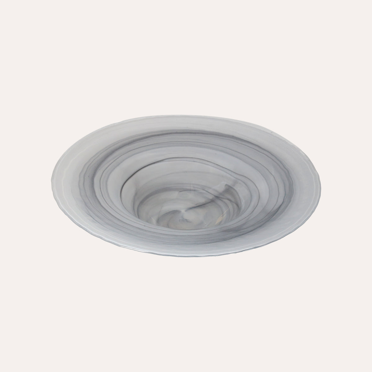 Set mit 6 Suppentellern aus schattiertem grauem Alabaster