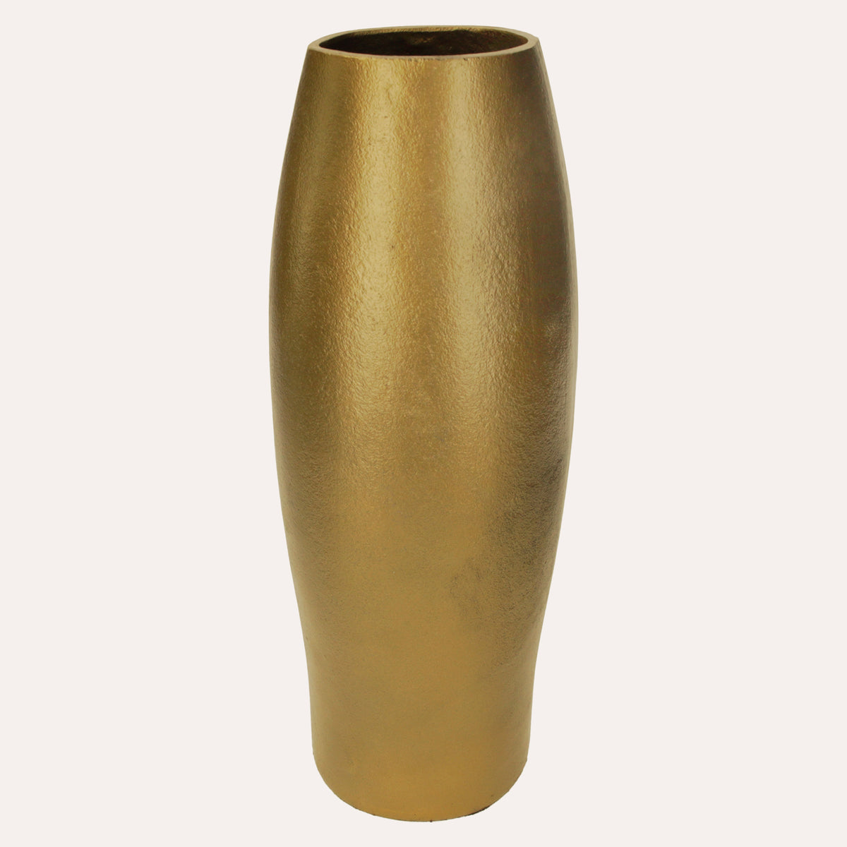 Golden Metal Vase With Ethnic Face