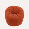 Poltrona in Tessuto Bouclé Arancione 83x70x44 cm